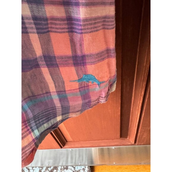 Tommy Bahama 100% Linen Striped Multicolor Button Down shirt XXL - Picture 6 of 10